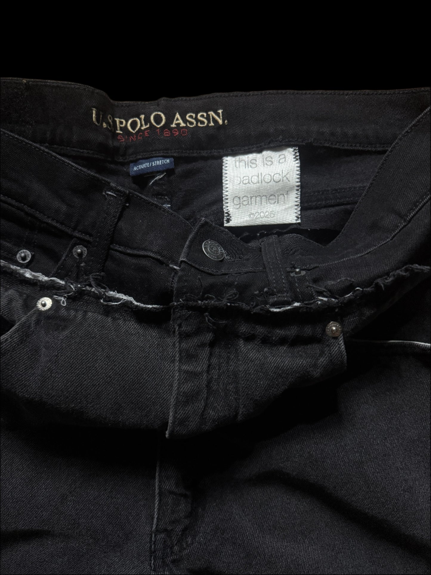 Padlock 0018 Dark Grey Double Waist Denim