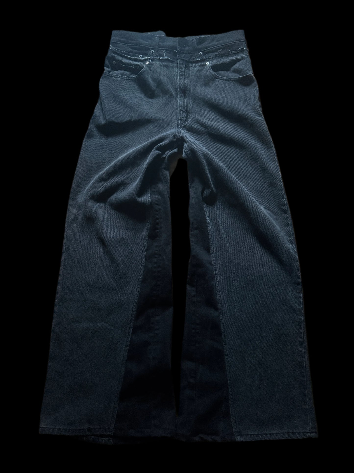 Padlock 0018 Dark Grey Double Waist Denim