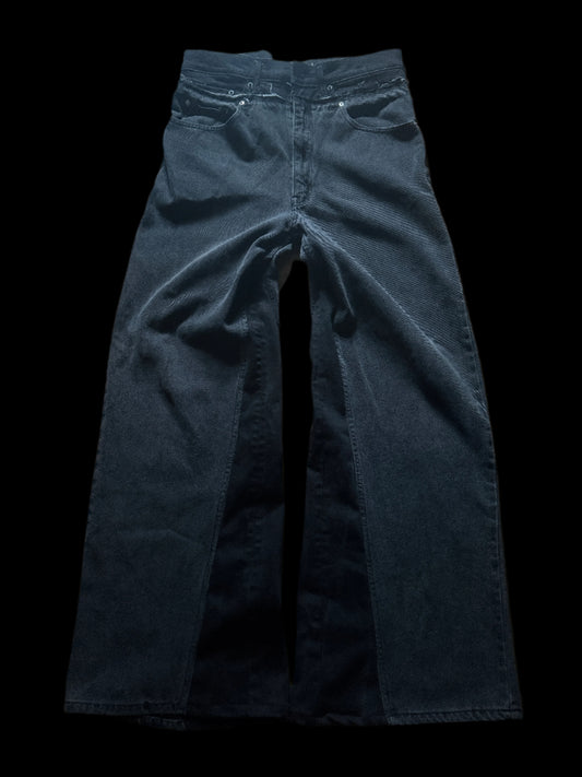 Padlock 0018 Dark Grey Double Waist Denim