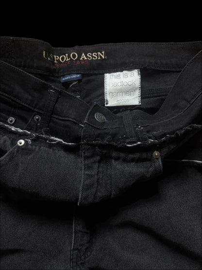 Padlock 0018 Dark Grey Double Waist Denim
